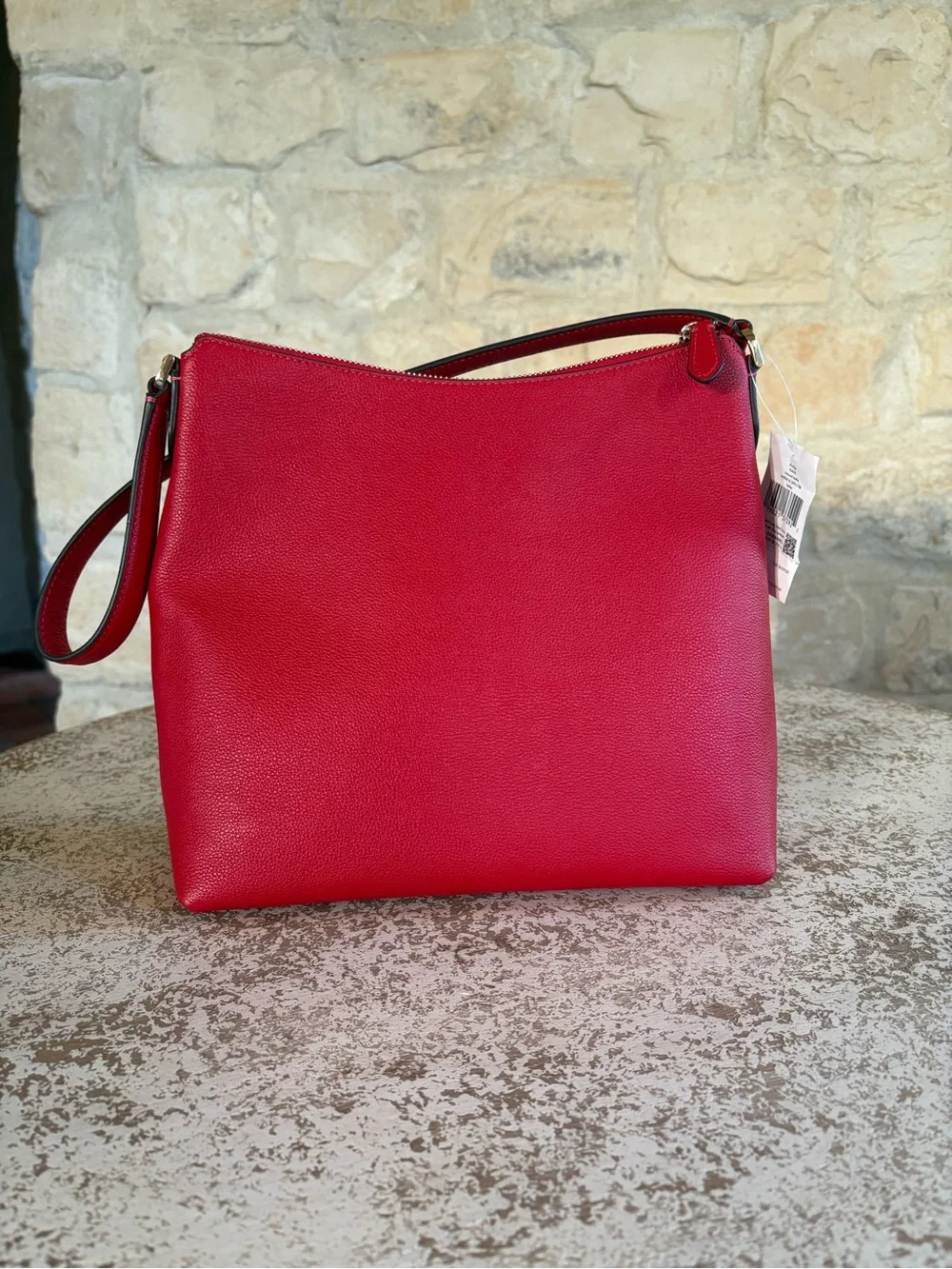 kate spade Red Pebbled Leather Shoulder Bag